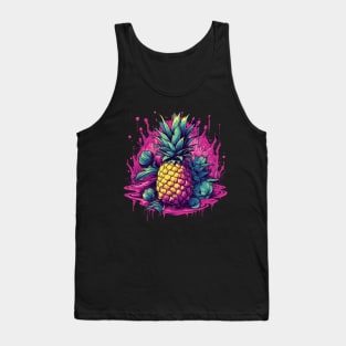 Juicy Pineapple Fruit Summer Splash Tank Top